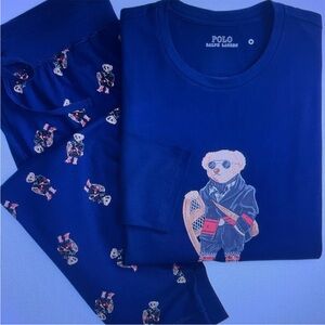 Polo Bear by Ralph Lauren Mens Blue Pajamas NWT